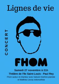 FHOM dans 'Lignes de Vie' au Théâtre de l'Île Saint-Louis. Le samedi 27 novembre 2021 à Paris04. Paris. 